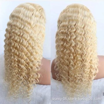 13x4 Pre Plucked Lace Wig Human Hair, Full Blonde 613 Human Hair Wig For Black Women